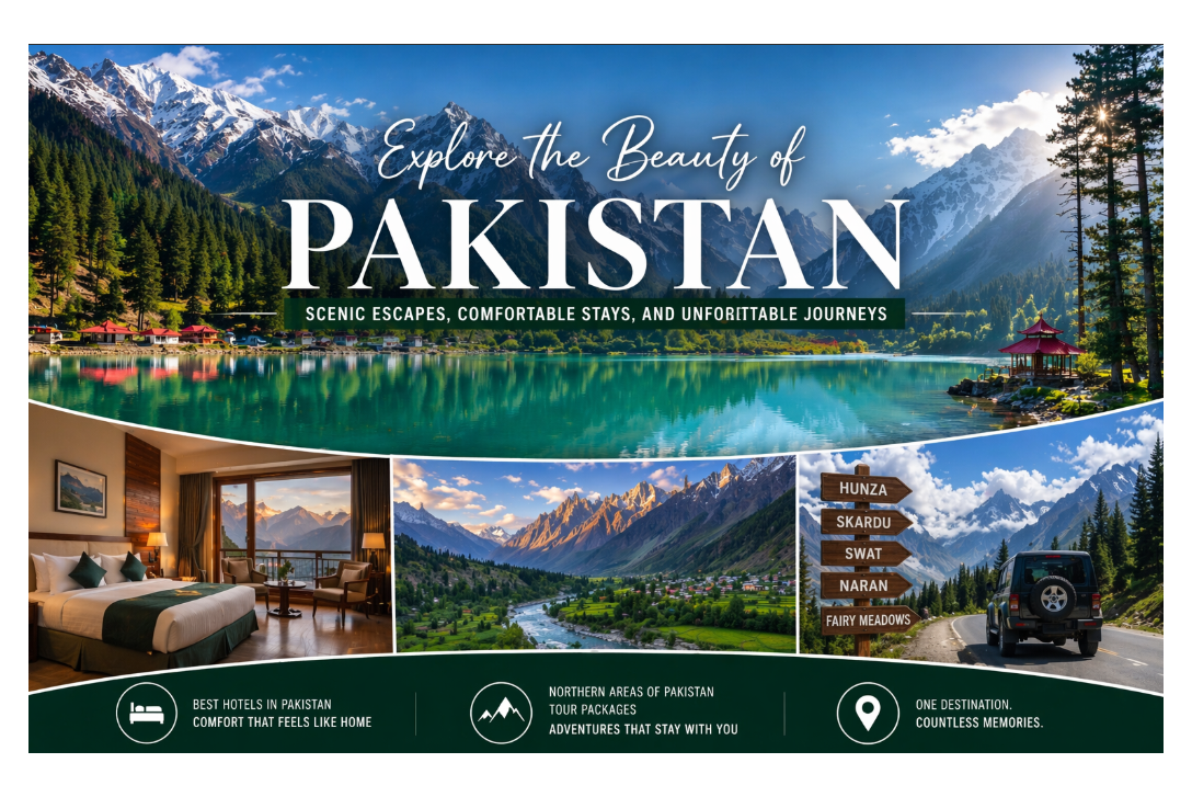 Explore the Beauty of Pakistan: Scenic Escapes, Comfortable Stays, and Unforgettable Journeys