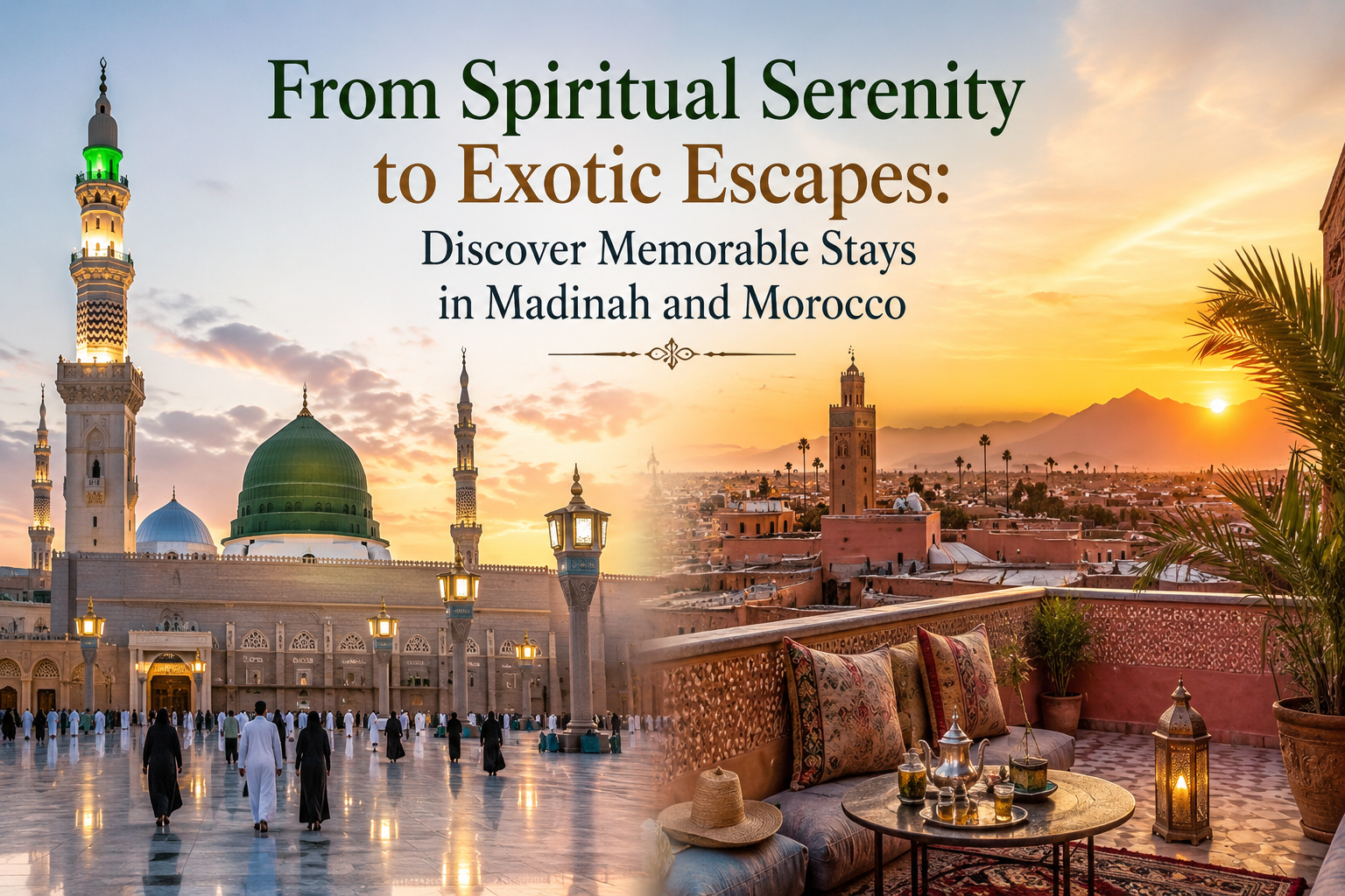 From Spiritual Serenity to Exotic Escapes: Discover Memorable Stays in Madinah and Morocco